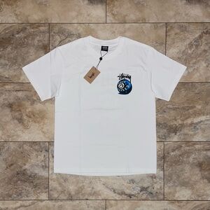 Stussy Born X Raised 8 Ball Tee White Size Medium
